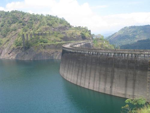 a dam on the side of a river at Skyrock Inn in Kattappana