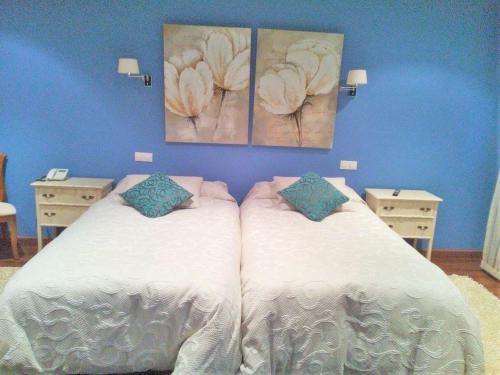 Cama o camas de una habitación en Hotel San Antonio