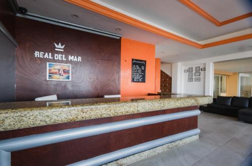 The lobby or reception area at Hotel Real del Mar