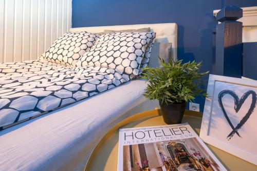 Posteľ alebo postele v izbe v ubytovaní Danube studio apartment