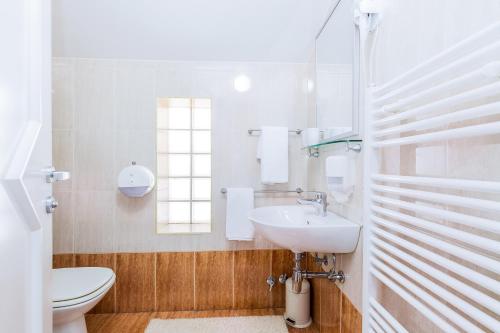 a bathroom with a sink and a toilet at Villa Nada in Lovran