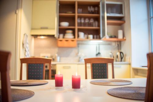 Cuisine ou kitchenette dans l'établissement Large studio downtown