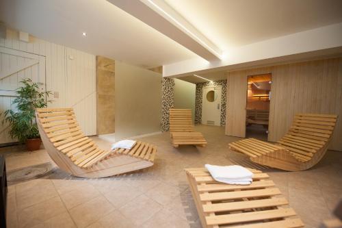 a waiting room with chairs at Ostend Hotel in Ostend
