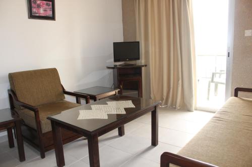 Μια τηλεόραση ή/και κέντρο ψυχαγωγίας στο Petsas Apartments