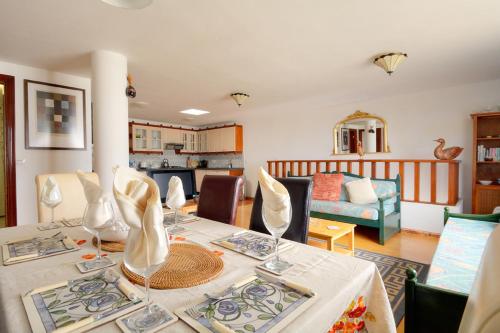 a living room with a table with shoes on it at Apartment in Soo in Soo