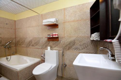 Koupelna v ubytování Kasthamandap Boutique Hotel