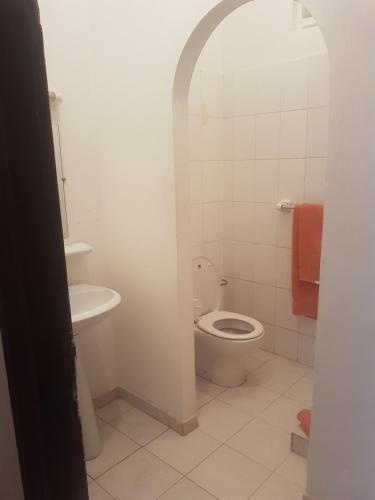 Koupelna v ubytování Archotel