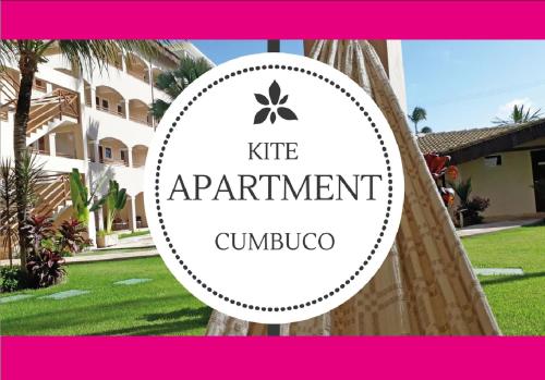 a sign that reads kite apartment guimaraico at Cumbuco Paradise Beach Apartment in Cumbuco