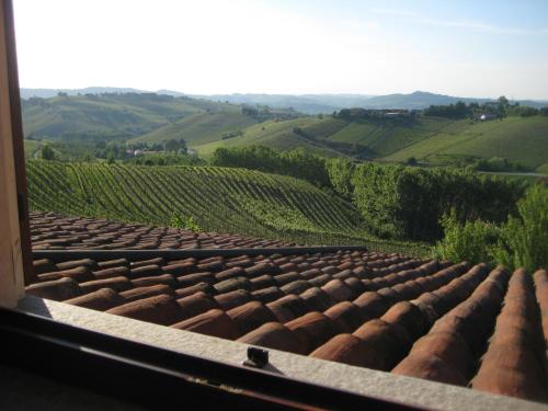a view of a roof of a vineyard at Hotel Villa Lauri in Neive