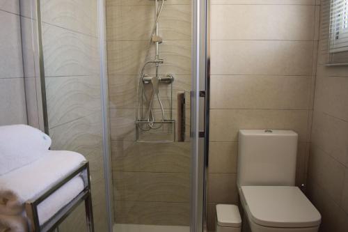 een douchecabine met een toilet in de badkamer bij Nevada 3-23 in Nerja