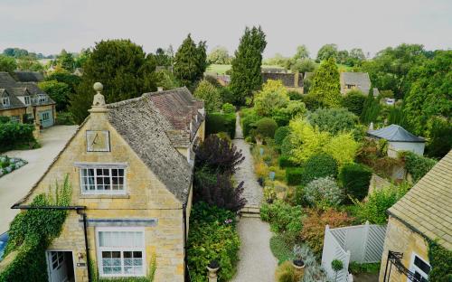 an aerial view of a house with a garden at Cotswold House Hotel and Spa - "A Bespoke Hotel" in Chipping Campden