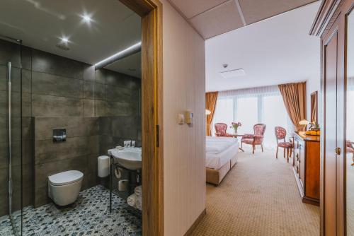 Kúpeľňa v ubytovaní Hotel Paryski Art & Business Zakopane - Basen Jacuzzi Sauna Małpi Gaj