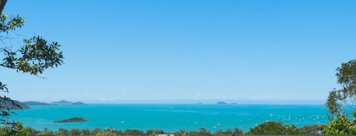 a large body of water with trees at Yachtsmans Paradise, Whitsundays in Airlie Beach