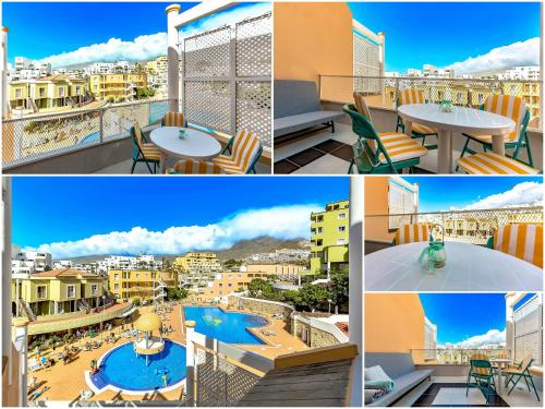 Playa De Las Americas Apartmentの敷地内または近くにあるプールの景色