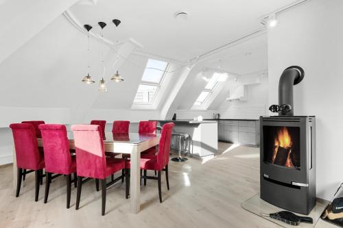 Posezení v ubytování Kong Oscars Apartments