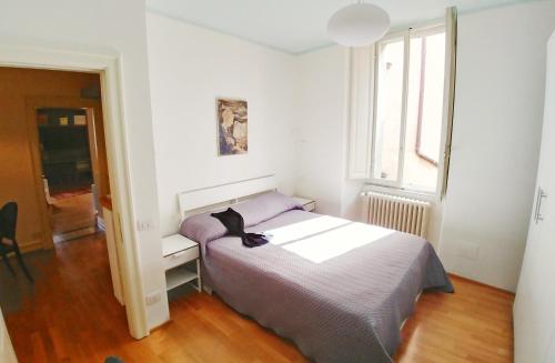 - une chambre blanche avec un lit et une fenêtre dans l'établissement Domus Orvieto, à Orvieto