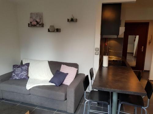 un salon avec un canapé et une table dans l'établissement la verte vallée 2, à Munster