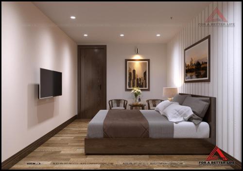 Coin salon dans l'établissement Van Giang Hotel