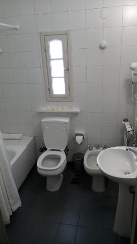 Koupelna v ubytování Estepa Hotel