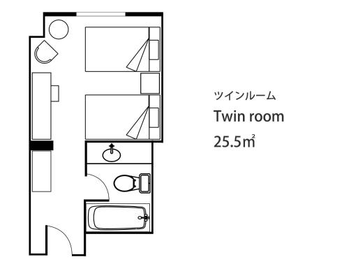 a floor plan of a house at Hiroshima Airport Hotel in Mihara