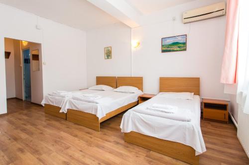 Ένα ή περισσότερα κρεβάτια σε δωμάτιο στο Hostel Horia