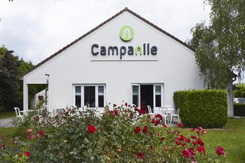 a white building with a sign that reads campania at Campanile Arras - Saint-Nicolas in Saint-Nicolas