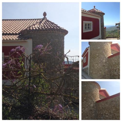 a collage of pictures of a house and a building at Antica Residenza Voso in Laureana Cilento