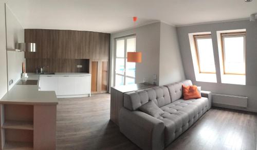 Svetainės erdvė apgyvendinimo įstaigoje Sikorska Apartamenty