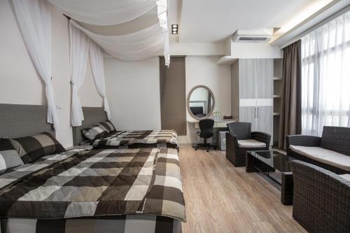 Postel nebo postele na pokoji v ubytování 917 Homestay