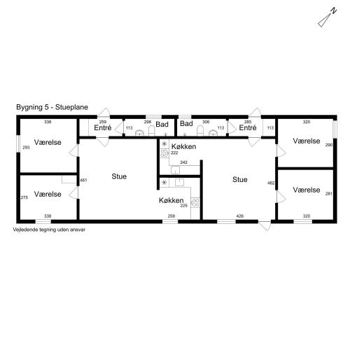 a floor plan of a house at Feriestedet Skovly in Klemensker