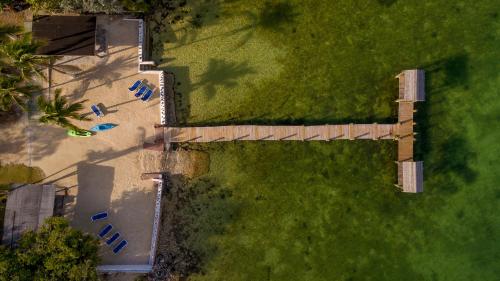 an overhead view of a building in a yard at Drift Hotel in Key Largo