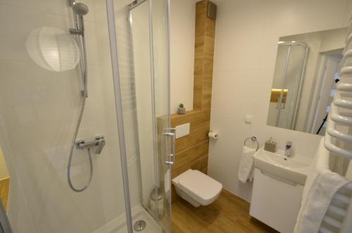 Koupelna v ubytování Apartamenty Skalite Szczyrk ul Woźna 14