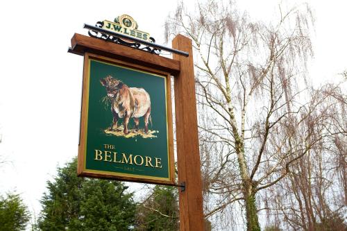 a sign for the beehive with a horse on it at The Belmore in Sale