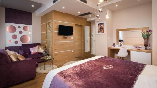 TV a/nebo společenská místnost v ubytování VIP Rooms
