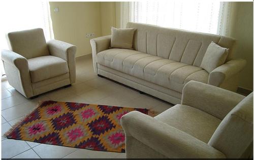 Χώρος καθιστικού στο İztuzu apart&villas