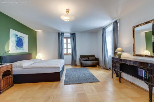 Postel nebo postele na pokoji v ubytování Ferienwohnung Mariazell