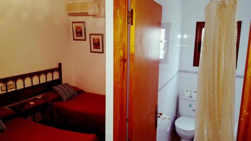 Koupelna v ubytování Hostal Roca