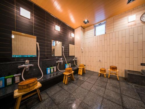 Koupelna v ubytování Natural Hot Spring Super Hotel Tottori Eki Kitaguchi