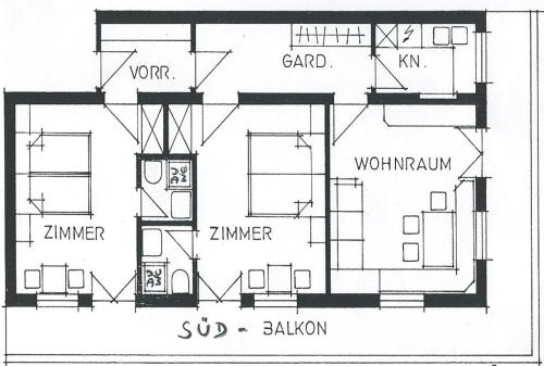 a floor plan of a house at Moahof in Alpbach
