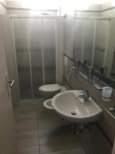 Koupelna v ubytování Hotel Nascente
