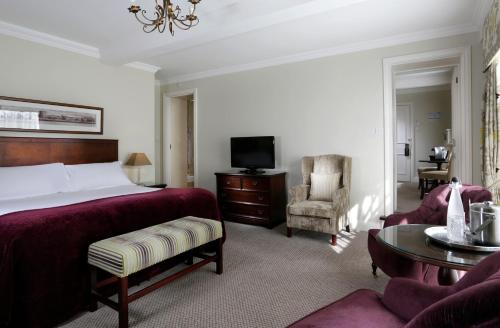 Televisyen dan/atau pusat hiburan di Macdonald Alveston Manor Hotel & Spa
