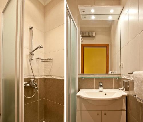 Ένα μπάνιο στο Apartments Miljas