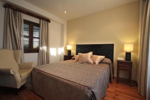 Katil atau katil-katil dalam bilik di Casa Baños de la Villa