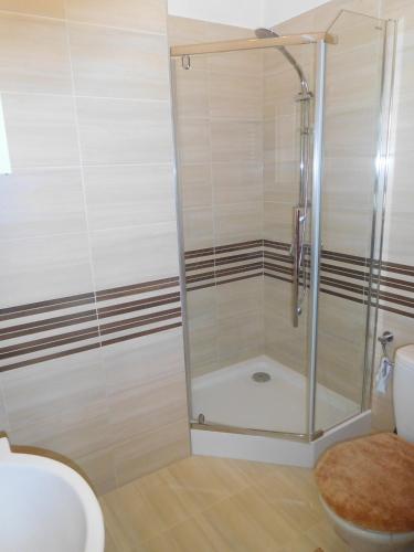 Koupelna v ubytování Apartament DERUBEIS