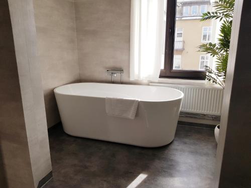 Koupelna v ubytování Centralhotellet