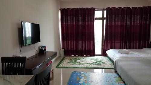 Ένα ή περισσότερα κρεβάτια σε δωμάτιο στο Austin Palazio Apartment