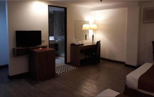 Μια τηλεόραση ή/και κέντρο ψυχαγωγίας στο Tyche Boutique Hotel
