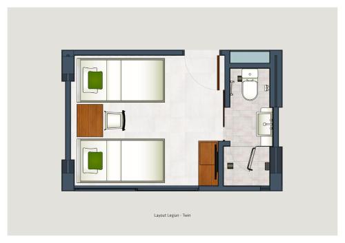 a floor plan of a house at Grandmas Plus Hotel Legian in Legian
