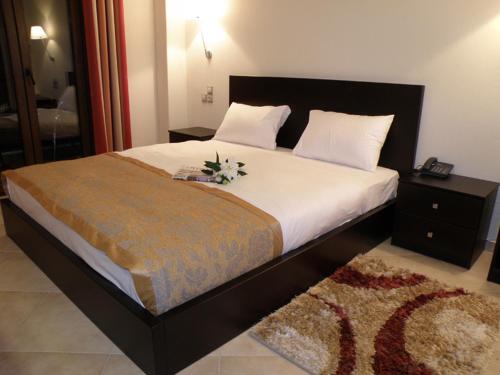 Cama o camas de una habitación en Hotel Meteoritis