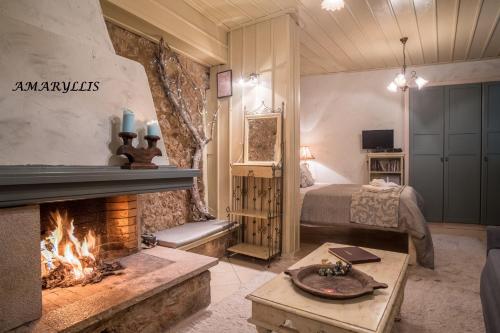 TV a/nebo společenská místnost v ubytování Ampolis Guest House